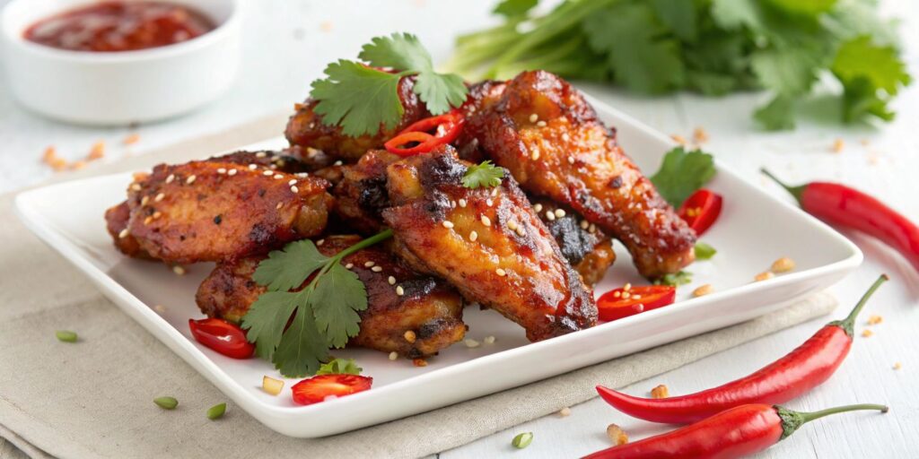 Spicy Sticky Thai Chicken Wings