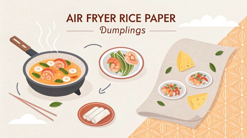 Air Fryer Rice Paper Dumplings