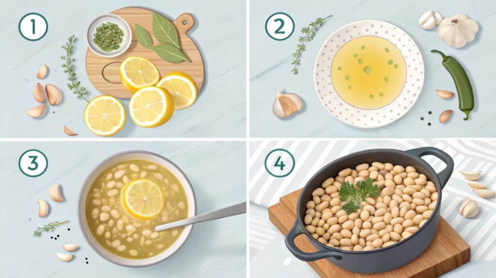 Brothy Lemon Garlic Beans Recipe