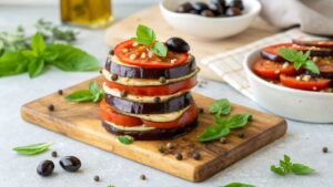 Eggplant Tomato Stacks Recipe – A Mediterranean Delight