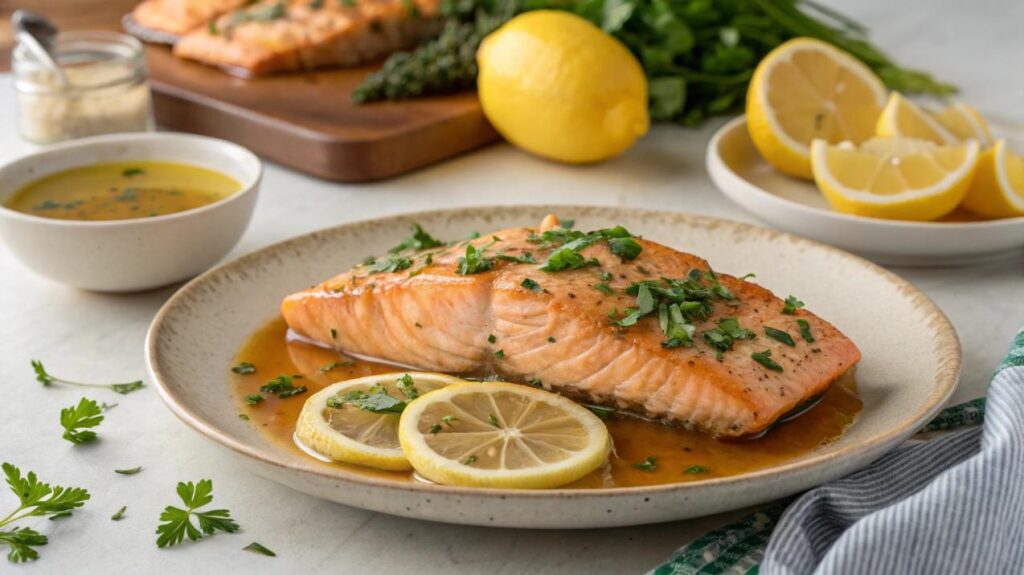 Lemon-Brown Butter Salmon recipe