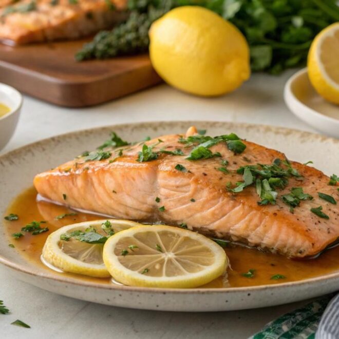 Lemon-Brown Butter Salmon recipe