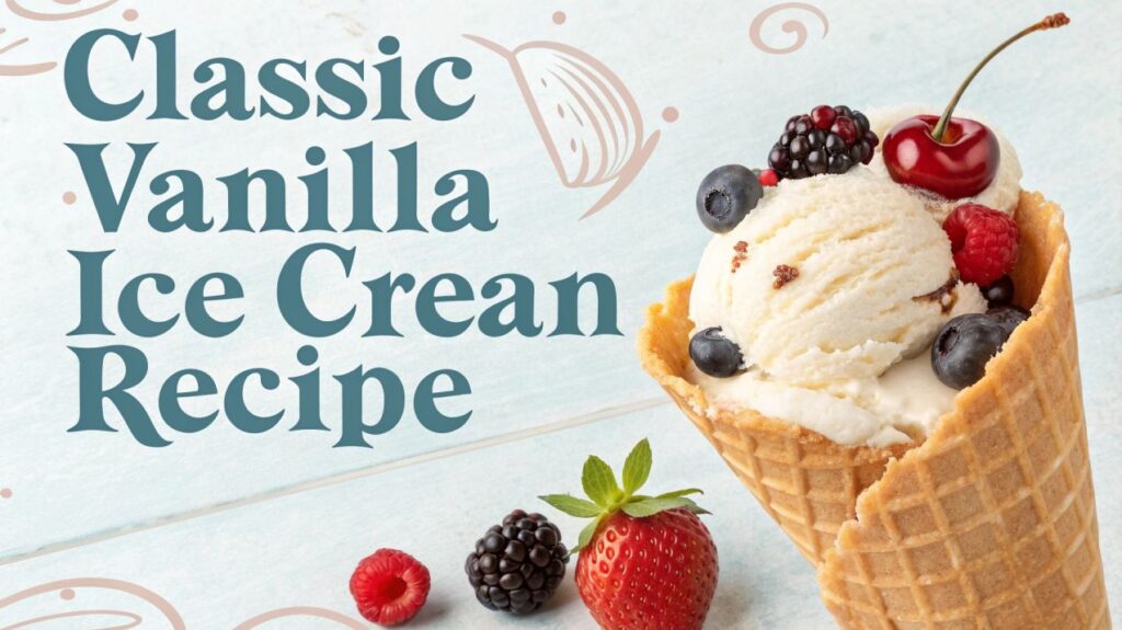 Classic Vanilla Ice Cream Recipe – Creamy, Dreamy & Timeless classic vanilla ice cream